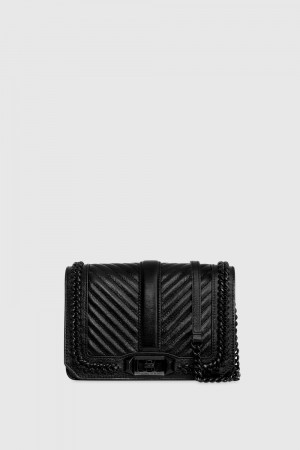 Geanta Crossbody Dama Rebecca Minkoff Chevron Quilted Small Love Crossbody with Chain Inset Colorati | 5476908-HV
