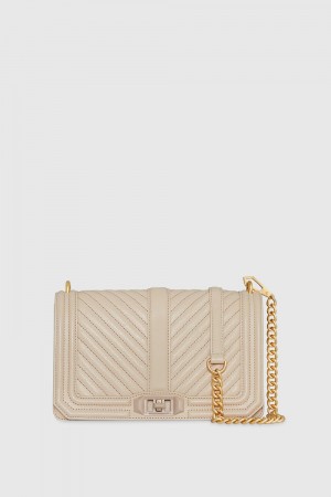 Geanta Crossbody Dama Rebecca Minkoff Chevron Quilted Love Crossbody Gri | 3642051-DO