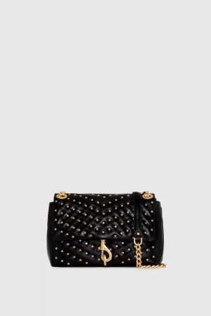Geanta Crossbody Dama Rebecca Minkoff Edie Crossbody With Star Studs Negrii | 9680273-VX