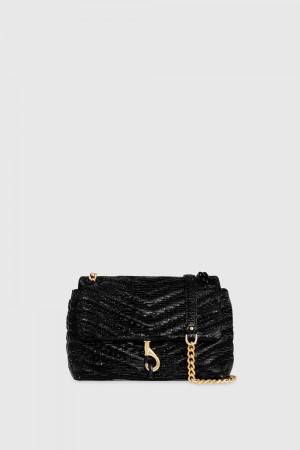 Geanta Crossbody Dama Rebecca Minkoff Edie Crossbody Negrii Colorati | 6385407-EB