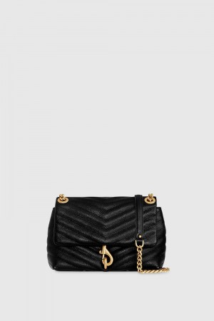 Geanta Crossbody Dama Rebecca Minkoff Edie Crossbody Negrii | 6318529-UN