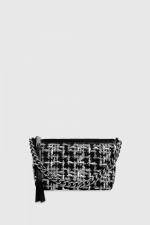 Geanta Crossbody Dama Rebecca Minkoff Edie Crossbody With Chain Negrii Colorati | 1726984-LS