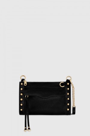 Geanta Crossbody Dama Rebecca Minkoff M.A.B. Crossbody With Studs Negrii | 8104975-XF