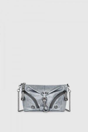 Geanta Crossbody Dama Rebecca Minkoff Mini Julian Crossbody Gri Inchis | 5361742-MJ