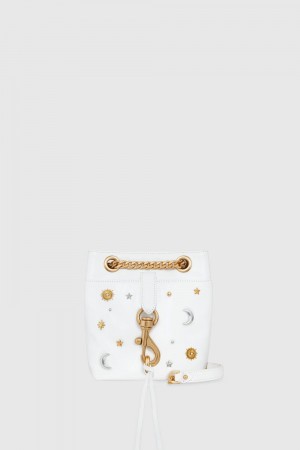 Geanta Crossbody Dama Rebecca Minkoff Mystical Edie Small Bucket Crossbody Albi Colorati | 1839764-ZP