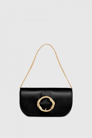 Geanta Crossbody Dama Rebecca Minkoff Snake Ring Crossbody Negrii | 2364510-KH