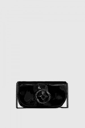 Geanta Crossbody Dama Rebecca Minkoff Snake Ring Crossbody Negrii Negrii | 8310247-KH
