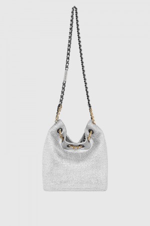 Geanta Crossbody Dama Rebecca Minkoff Soft Bucket Bag Argintii | 4961823-AZ