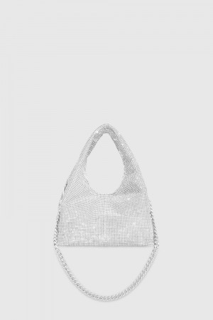 Geanta De Umar Dama Rebecca Minkoff Crystal Mini Chain Carryall Argintii Gri | 1649530-HK