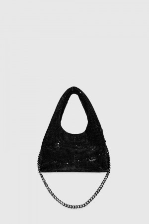Geanta De Umar Dama Rebecca Minkoff Crystal Mini Chain Carryall Negrii Gri | 1637084-ZW