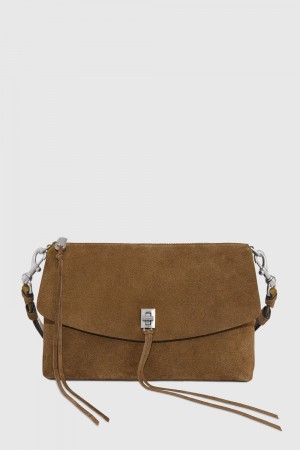 Geanta De Umar Dama Rebecca Minkoff Darren Top Zip Shoulder Bag Whiskey | 9625831-KL