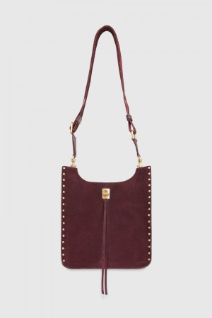 Geanta De Umar Dama Rebecca Minkoff Darren Medium Feed Rosii Inchis | 6741935-LF