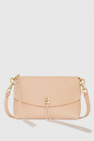 Geanta De Umar Dama Rebecca Minkoff Darren Top Zip Shoulder Bag Bej | 9418062-EJ