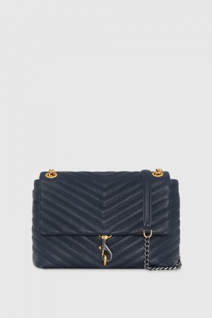 Geanta De Umar Dama Rebecca Minkoff Edie Flap Shoulder Bag Albastri | 1485329-PX