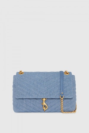 Geanta De Umar Dama Rebecca Minkoff Edie Flap Shoulder Bag Albastri | 8431692-DN