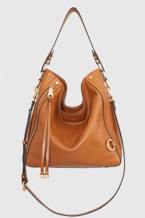 Geanta De Umar Dama Rebecca Minkoff M.A.B. Hobo Caramello/Antique Brass | 3576821-MR