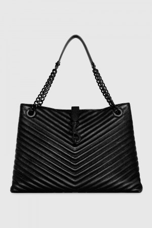 Geanta Tote Dama Rebecca Minkoff Edie Tote Negrii Negrii | 5743201-SU