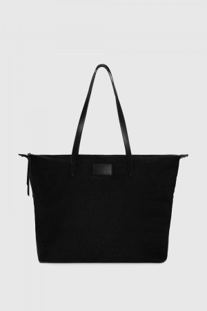 Geanta Tote Dama Rebecca Minkoff Washed Nylon Tote Negrii | 2165487-NT