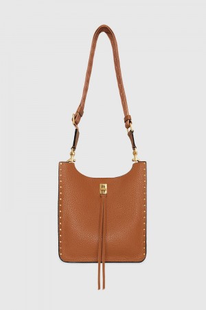 New Arrivals Dama Rebecca Minkoff Darren Medium Feed Caramello | 2951840-DW