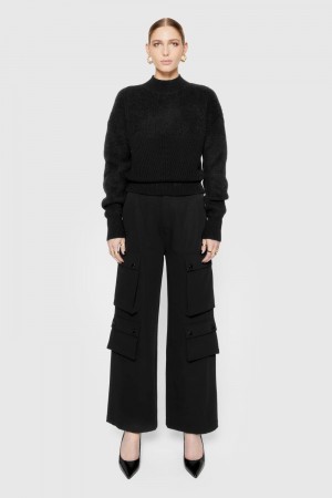Pantalonii Dama Rebecca Minkoff Bowie Cargo Pant Negrii | 3615482-GD