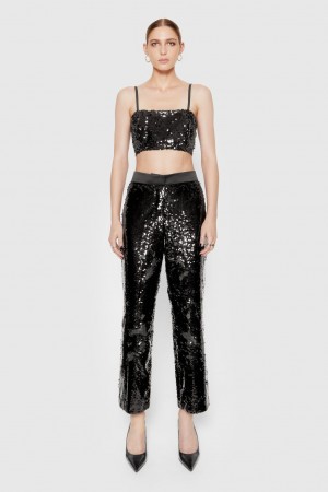 Pantalonii Dama Rebecca Minkoff Jane Sequin Trouser Colorati | 4103675-YR