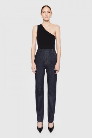 Pantalonii Dama Rebecca Minkoff Penny Hi-Rise Jean Albastri Inchis | 8129546-DH