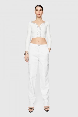 Pantalonii Dama Rebecca Minkoff Stevie Cargo Pant Albastru Deschis | 1387904-KS