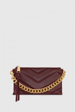 Poșete Dama Rebecca Minkoff Edie Maxi Medium Crossbody Rosii Inchis | 5031927-AL
