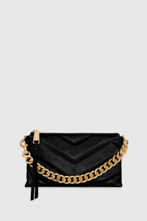 Poșete Dama Rebecca Minkoff Edie Maxi Medium Crossbody Negrii | 9256038-ZN