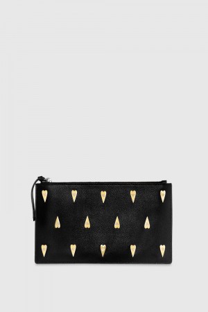Poșete Dama Rebecca Minkoff Large Heart Studded Pouch Colorati | 4398750-BM
