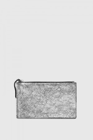 Poșete Dama Rebecca Minkoff Large Pouch Argintii | 6180952-HV