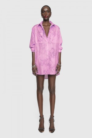 Rochie Dama Rebecca Minkoff Tori Dress Albastru Deschis | 4230976-AG