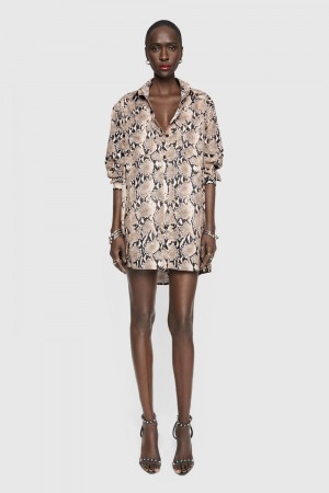 Rochie Dama Rebecca Minkoff Tori Dress Bej | 5273694-TQ