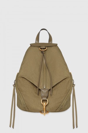 Rucsacuri Dama Rebecca Minkoff Julian Washed Nylon Backpack Military | 8245169-SN