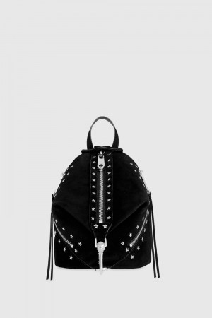 Rucsacuri Dama Rebecca Minkoff Julian Zipped Medium Backpack With Studs Negrii | 6358972-IZ