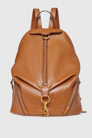 Rucsacuri Dama Rebecca Minkoff Jumbo Julian Backpack Caramello/Antique Brass | 8123504-KI