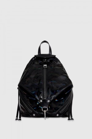 Rucsacuri Dama Rebecca Minkoff Nylon Medium Zip Julian Backpack Negrii Gri | 8410732-TB