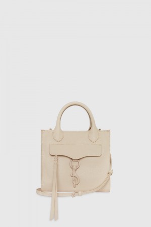 Top Handle Bags Dama Rebecca Minkoff Megan Mini Tote Gri | 5342078-NB