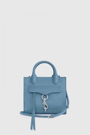 Top Handle Bags Dama Rebecca Minkoff Megan Mini Tote Albastri | 1902754-RV