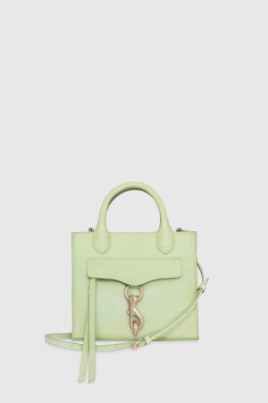 Top Handle Bags Dama Rebecca Minkoff Megan Mini Tote Verde Menta | 8129046-ZP