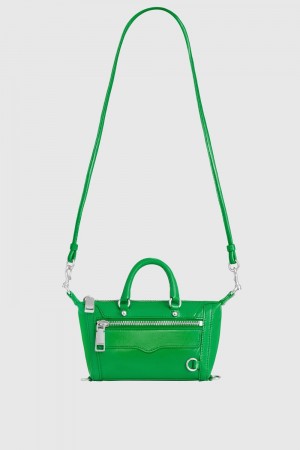 Top Handle Bags Dama Rebecca Minkoff Micro Mini M.A.B. Verzi Argintii | 7156483-IF