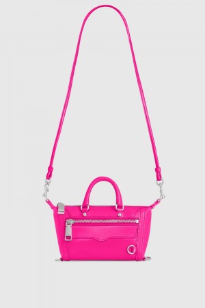 Top Handle Bags Dama Rebecca Minkoff Micro Mini M.A.B. Argintii | 2561483-XB