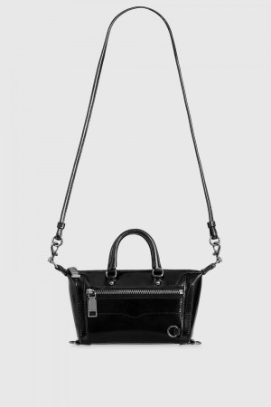 Top Handle Bags Dama Rebecca Minkoff Micro Mini M.A.B. Negrii Gri | 2509684-NX